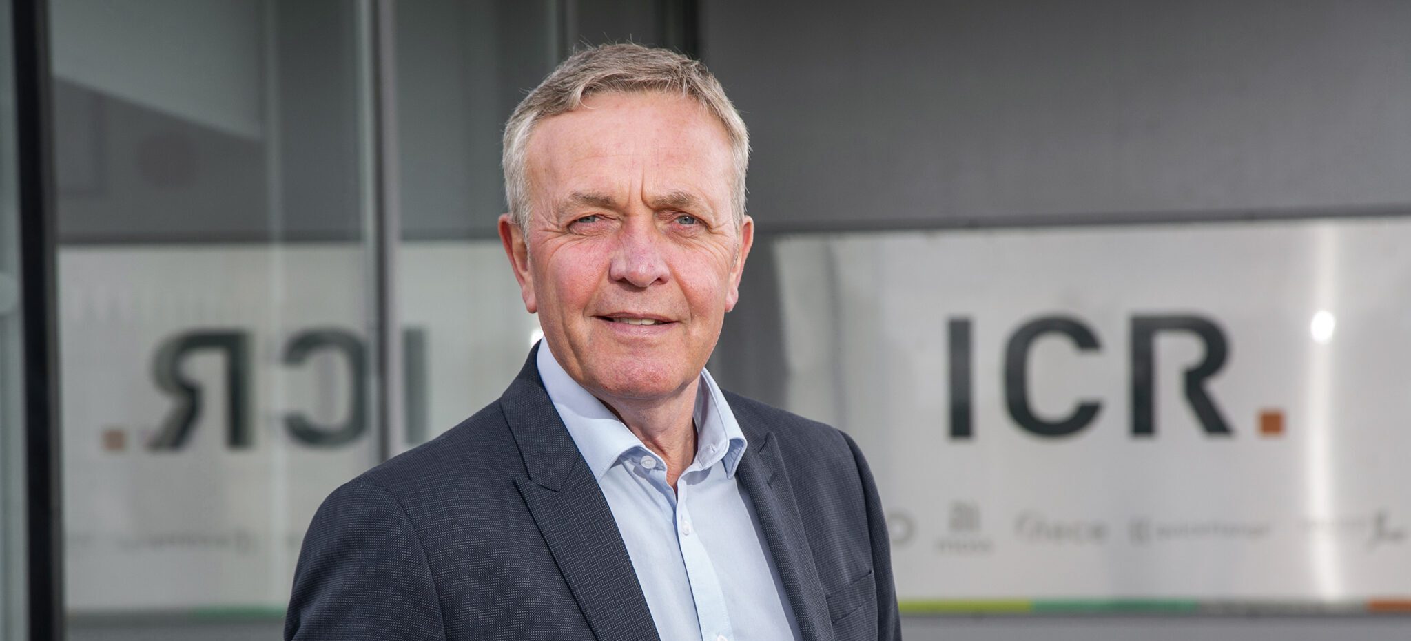 Jim Beveridge outside ICR HQ