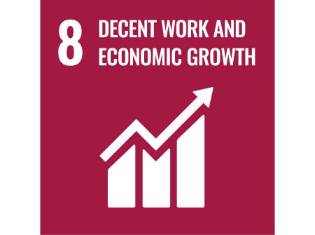 UN SDG - goal 8 tile - Decent work and economic growth