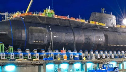 Submarine by night